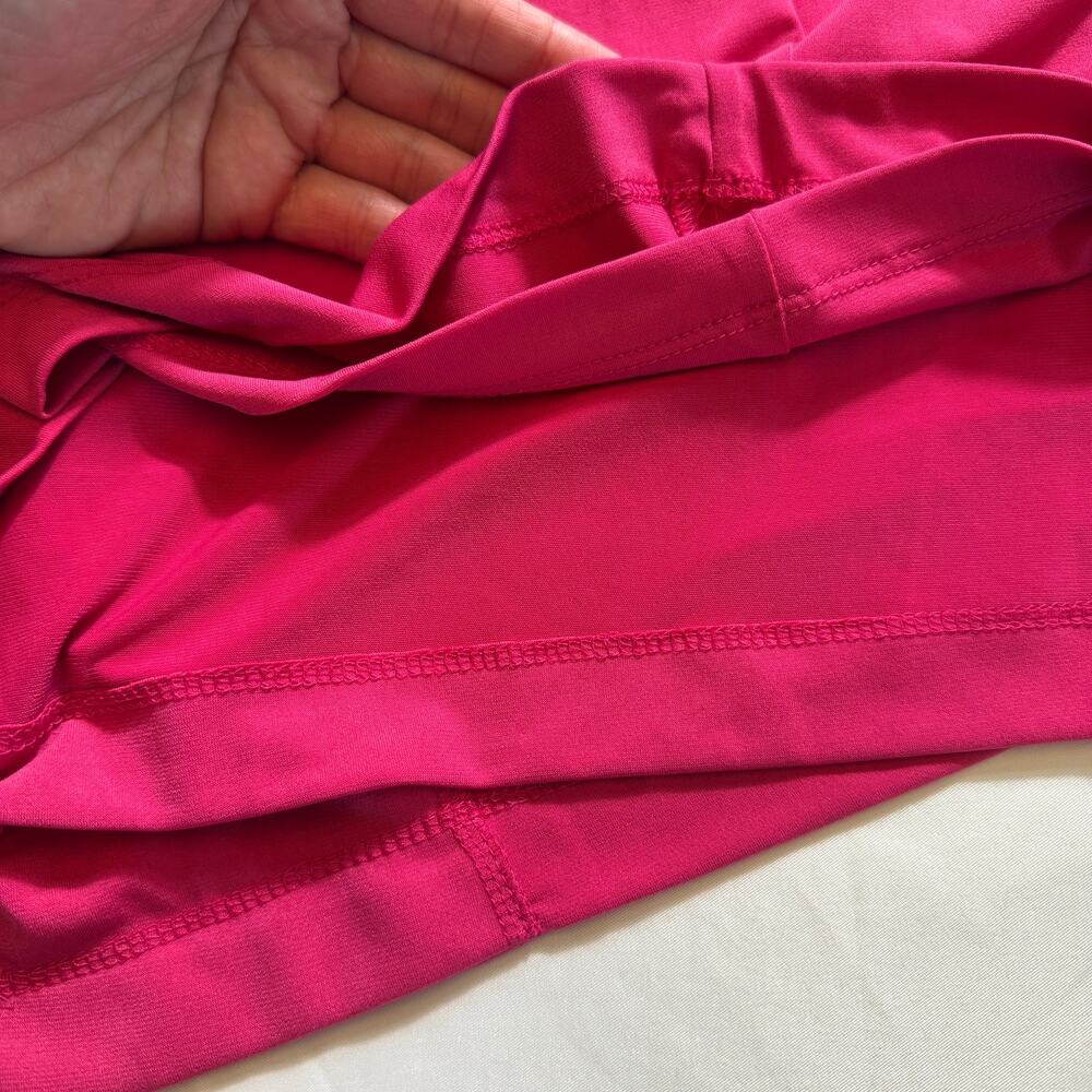 DONNA KARAN Barbie‑Pink Faux Wrap Dress With Matte Gold Buckle No Size Maybe XS - Picture 11 of 16